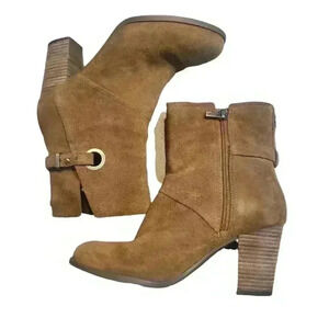 Koolaburra by UGG Samiah 1105866 Tan Brown Suede Ankle Boots Womens Sz 7